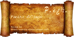 Panitz Álmos névjegykártya